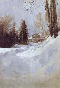 Valentin Serov Winter in Abramtsevo-A House china oil painting reproduction